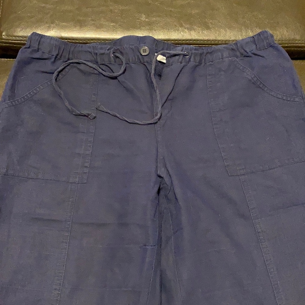 New York & Company Navy Linen Pant
